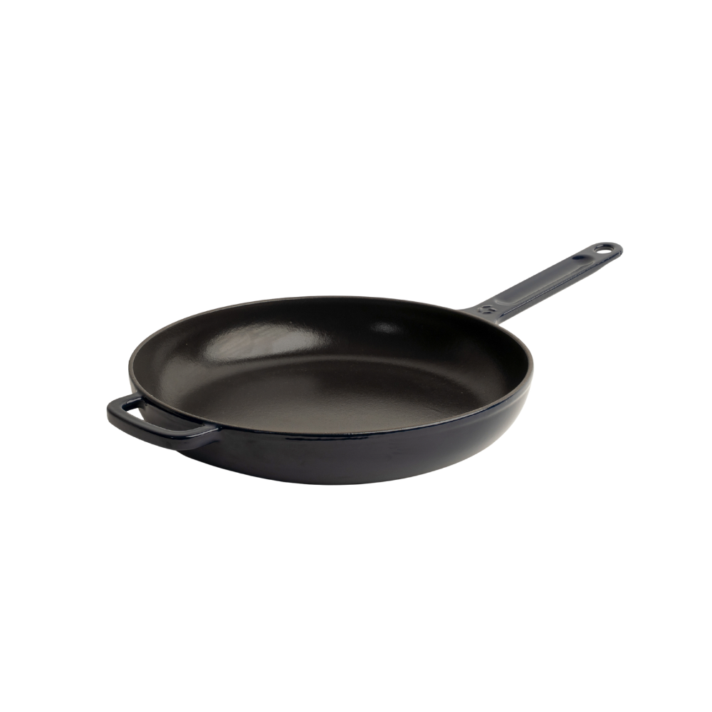 Støbejernspande, Ø28 cm - blå